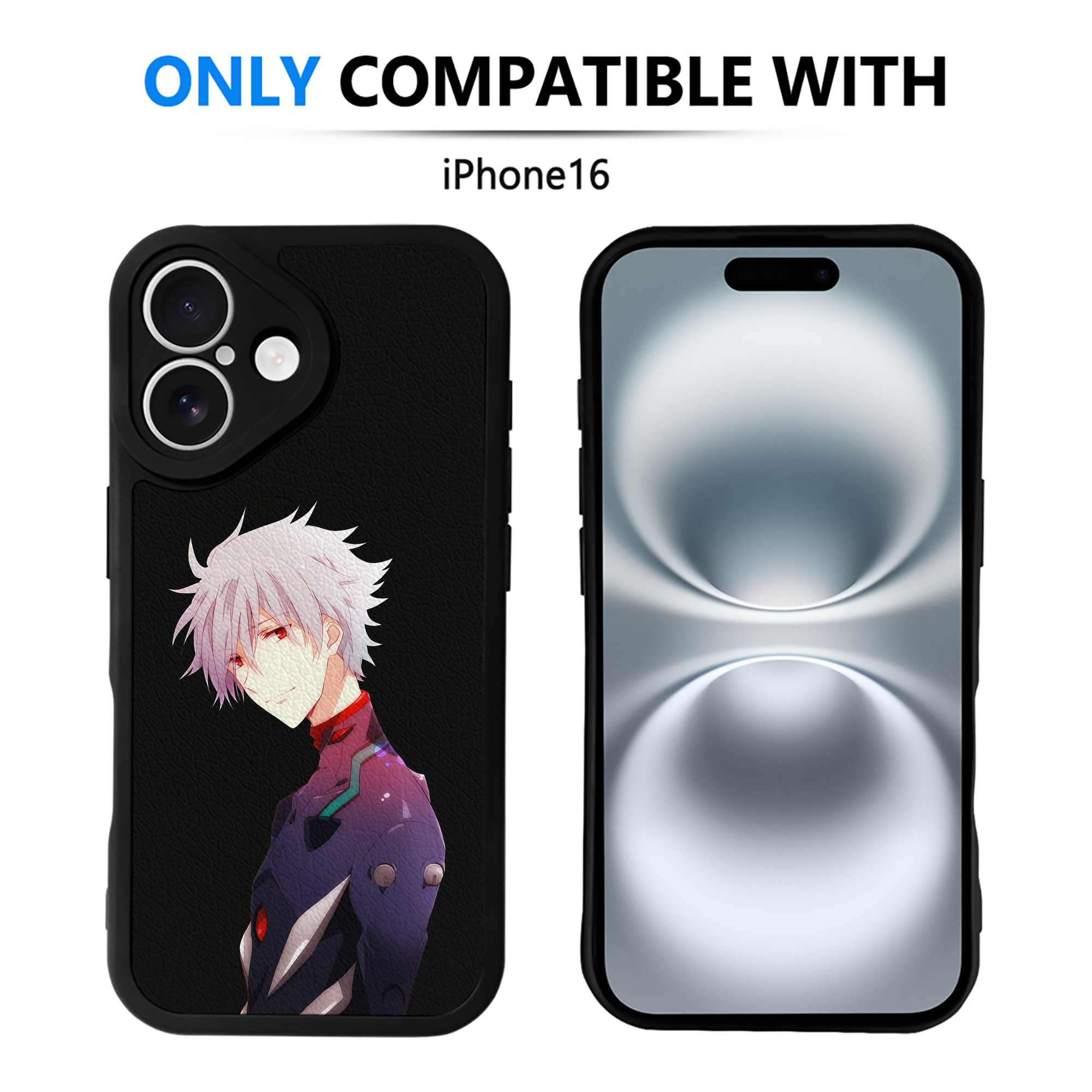 （画像用） EVA 新世紀エヴァンゲリオン 【iPhone 16シリーズ対応】シリコンスマホケース（レザー調） 材質：シリコン